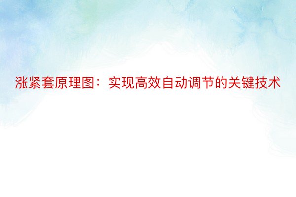 涨紧套原理图：实现高效自动调节的关键技术